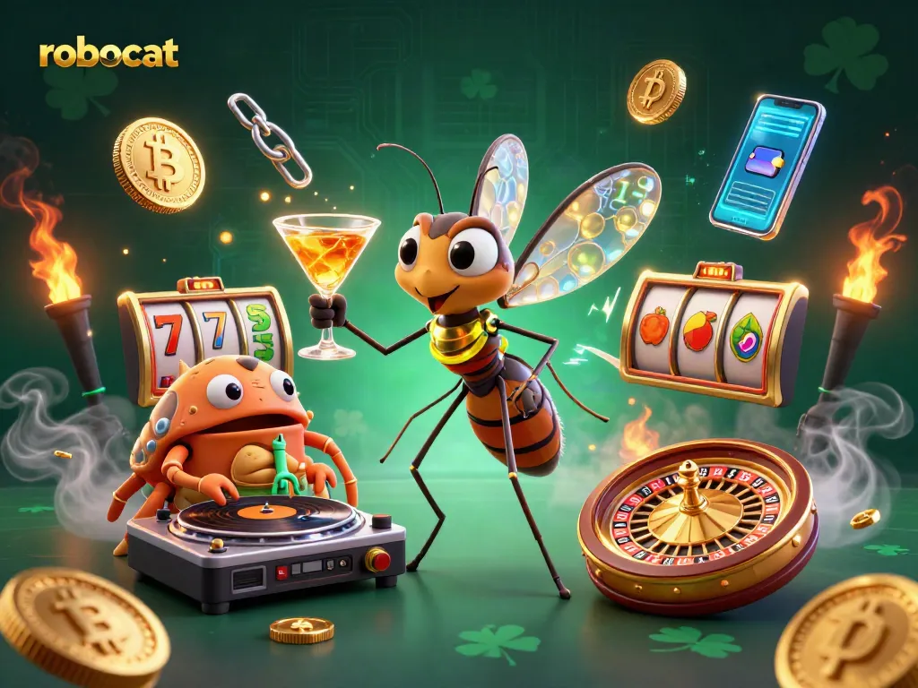 Bet on the excitement of robocat online casino with vibrant slot reels and crypto themes.